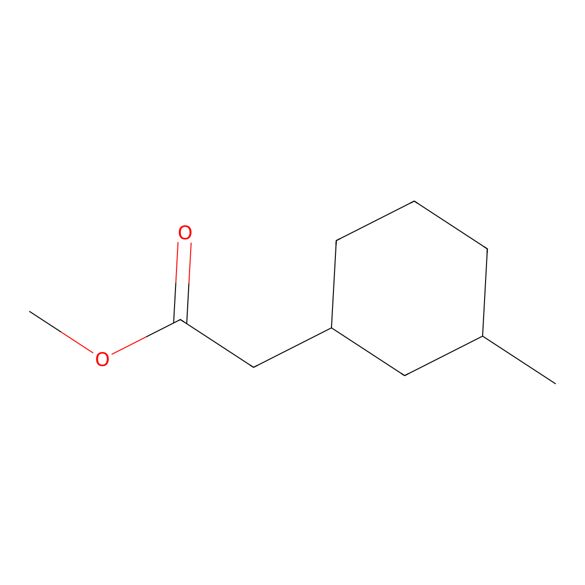 Methyl 2-(3-methylcyclohexyl)acetate molecular structure, CAS 855753-60-5