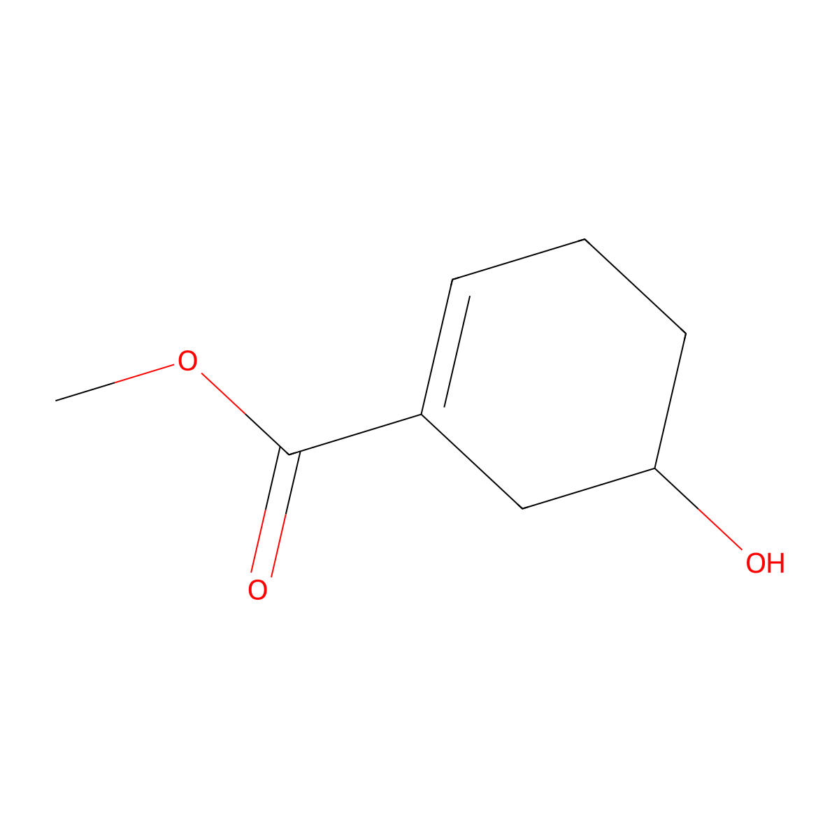 Methyl 5-hydroxycyclohex-1-ene-1-carboxylate molecular structure, CAS 85576-03-0