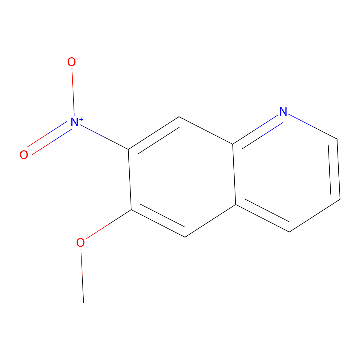 6-Methoxy-7-nitroquinoline molecular structure, CAS 855760-37-1