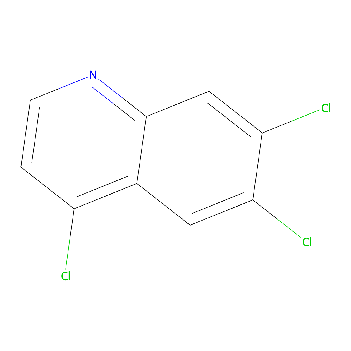 4,6,7-Trichloroquinoline molecular structure, CAS 855763-18-7