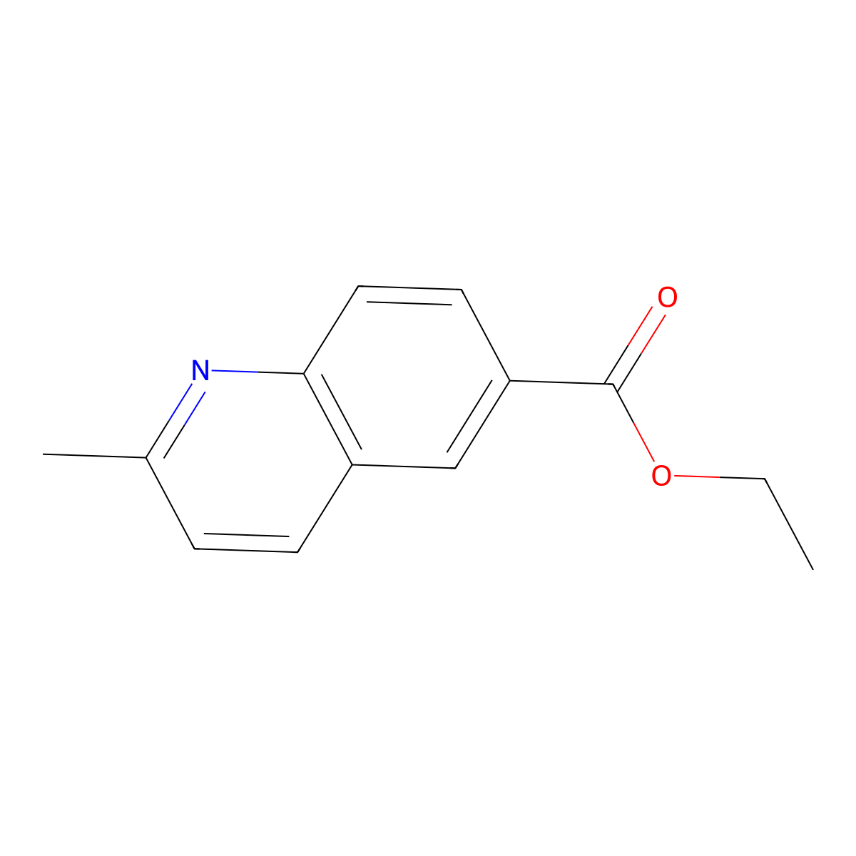 Ethyl 2-methylquinoline-6-carboxylate molecular structure, CAS 855763-77-8