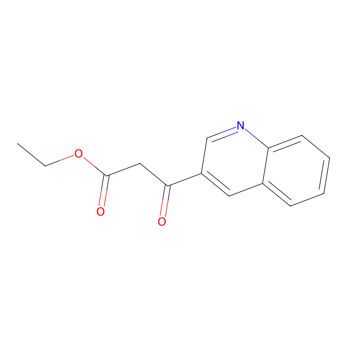 Ethyl 3-oxo-3-(quinolin-3-yl)propanoate molecular structure, CAS 855764-76-0