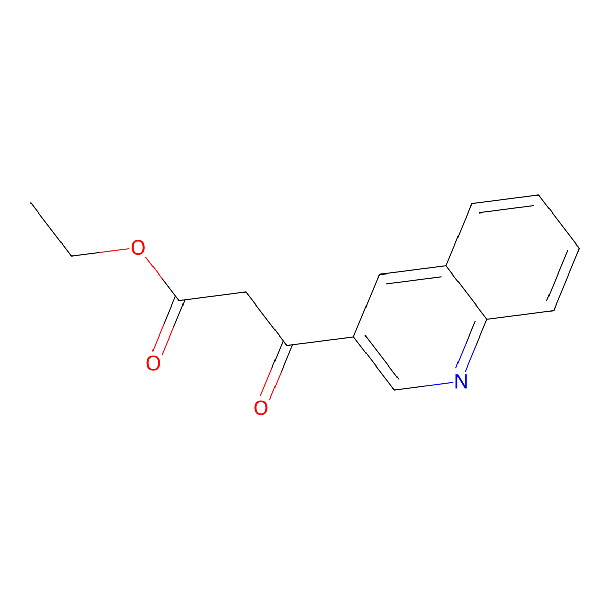 Ethyl 3-oxo-3-(quinolin-3-yl)propanoate molecular structure, CAS 855764-76-0