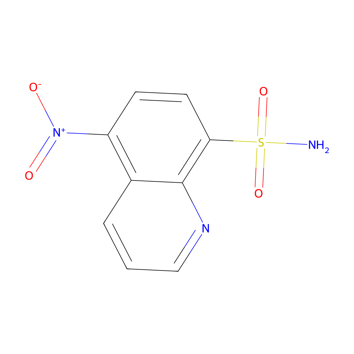 5-Nitroquinoline-8-sulfonamide molecular structure, CAS 855766-71-1