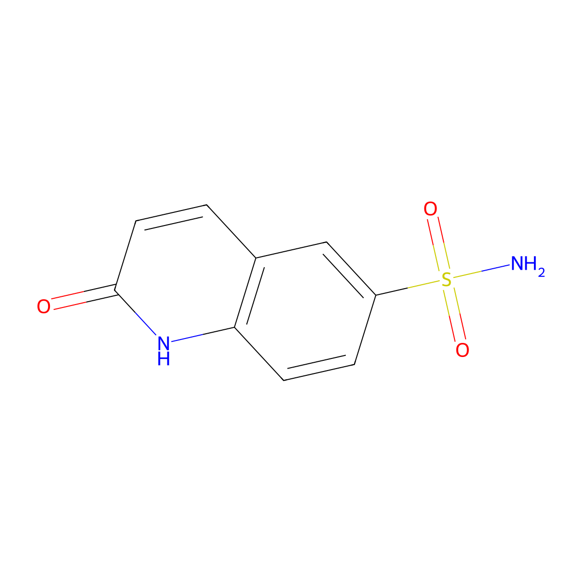2-Oxo-1,2-dihydroquinoline-6-sulfonamide molecular structure, CAS 855766-77-7