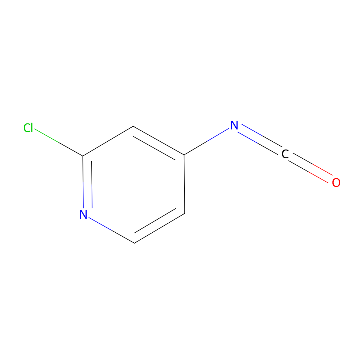 2-Chloro-4-isocyanato-pyridine molecular structure, CAS 855773-46-5