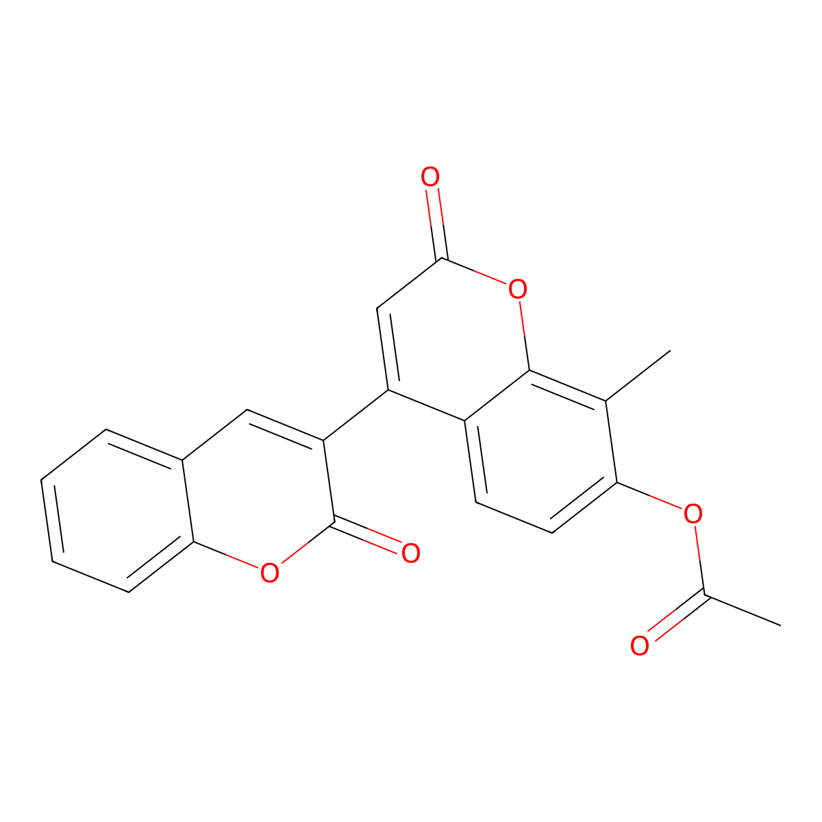 8-methyl-2-oxo-4-(2-oxo-2H-chromen-3-yl)-2H-chromen-7-yl acetate molecular structure, CAS 855774-25-3