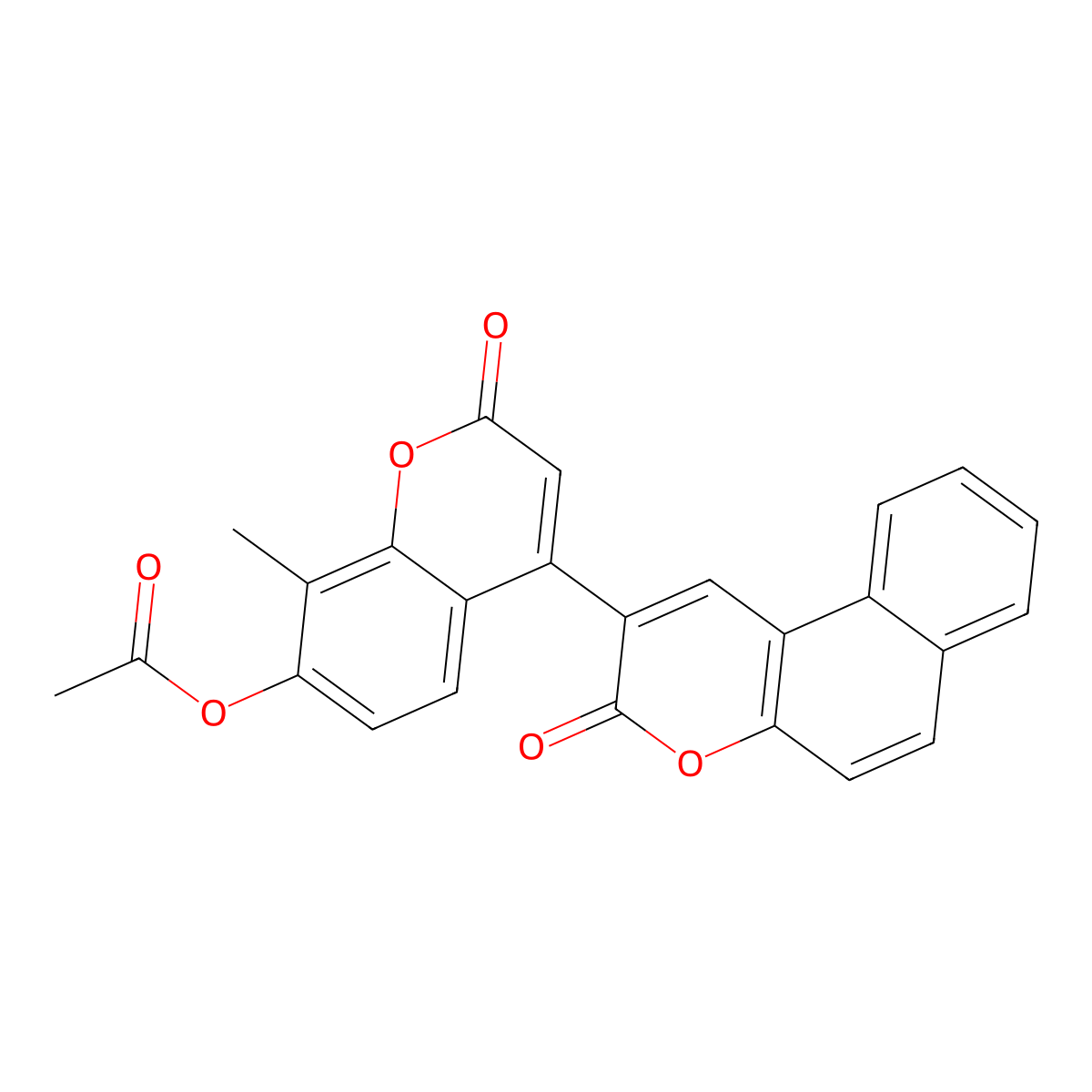 8-methyl-2-oxo-4-(3-oxo-3H-benzo[f]chromen-2-yl)-2H-chromen-7-yl acetate molecular structure, CAS 855774-29-7