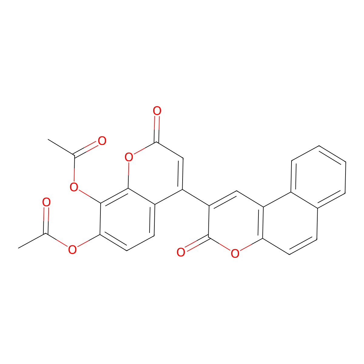 2-(7,8-Diacetoxy-2-oxochromen-4-yl)benzo[f]chromen-3-one molecular structure, CAS 855774-34-4