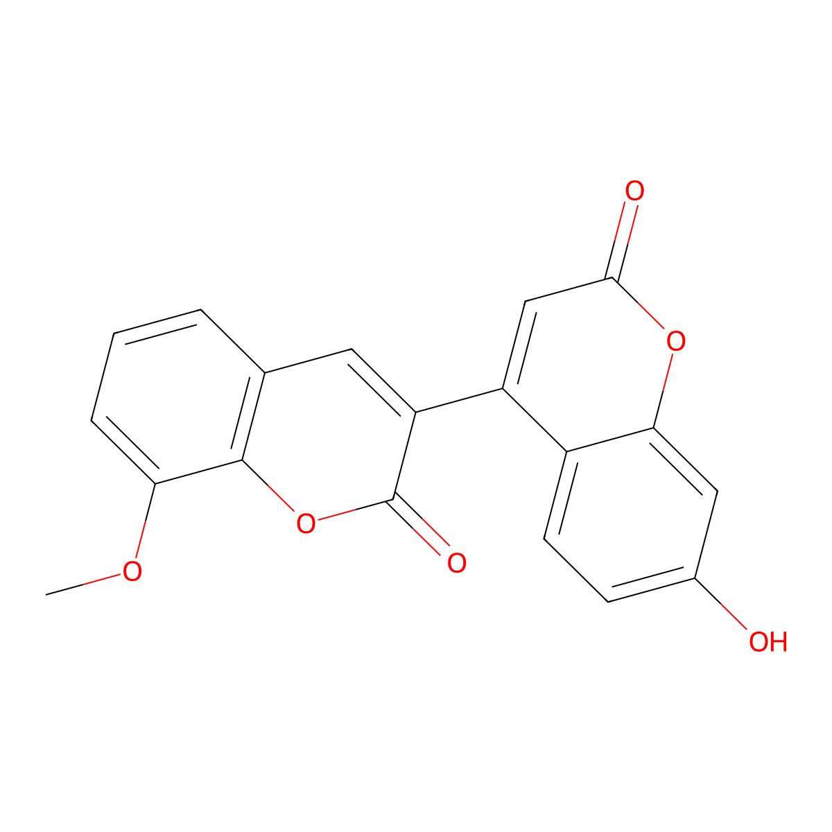 3-(7-Hydroxy-2-oxochromen-4-yl)-8-methoxychromen-2-one molecular structure, CAS 855774-35-5