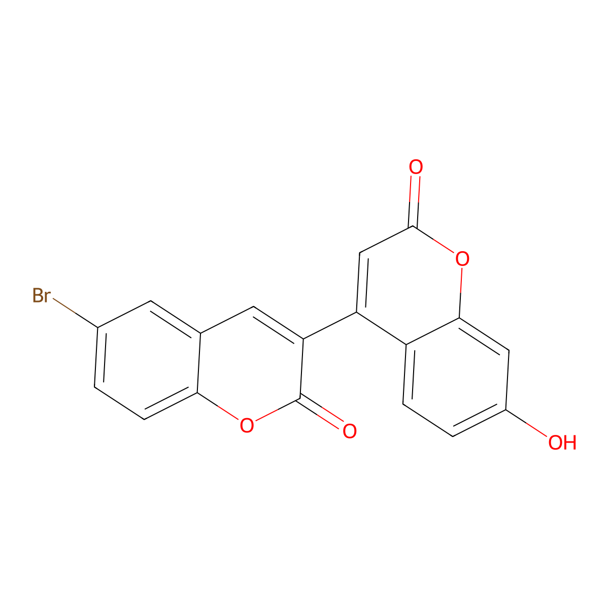 4-(6-Bromo-2-oxochromen-3-yl)-7-hydroxychromen-2-one molecular structure, CAS 855774-36-6