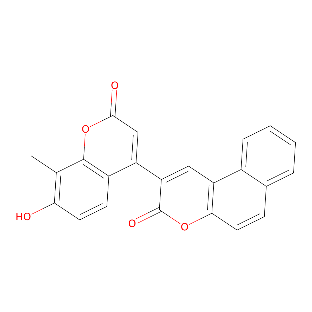 2-(7-hydroxy-8-methyl-2-oxo-2H-chromen-4-yl)-3H-benzo[f]chromen-3-one molecular structure, CAS 855774-43-5