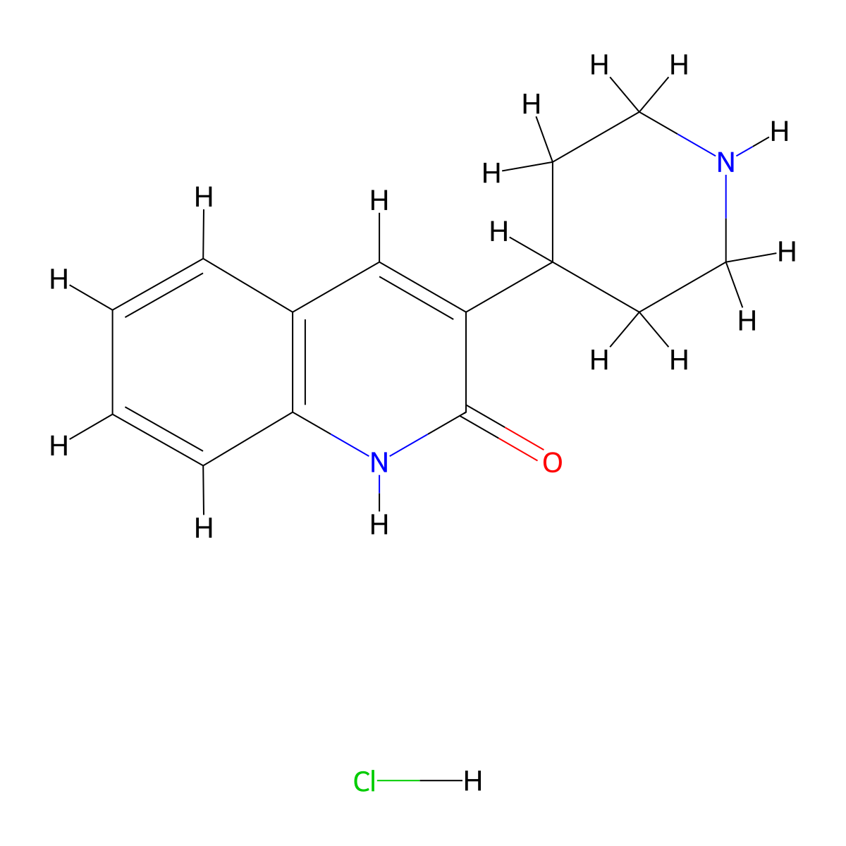 3-piperidin-4-yl-1H-quinolin-2-one;hydrochloride molecular structure, CAS 855778-84-6