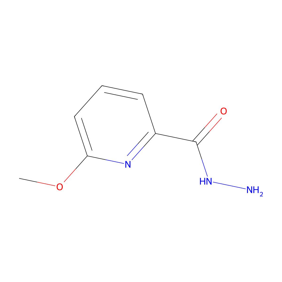 6-Methoxypicolinohydrazide molecular structure, CAS 855784-42-8