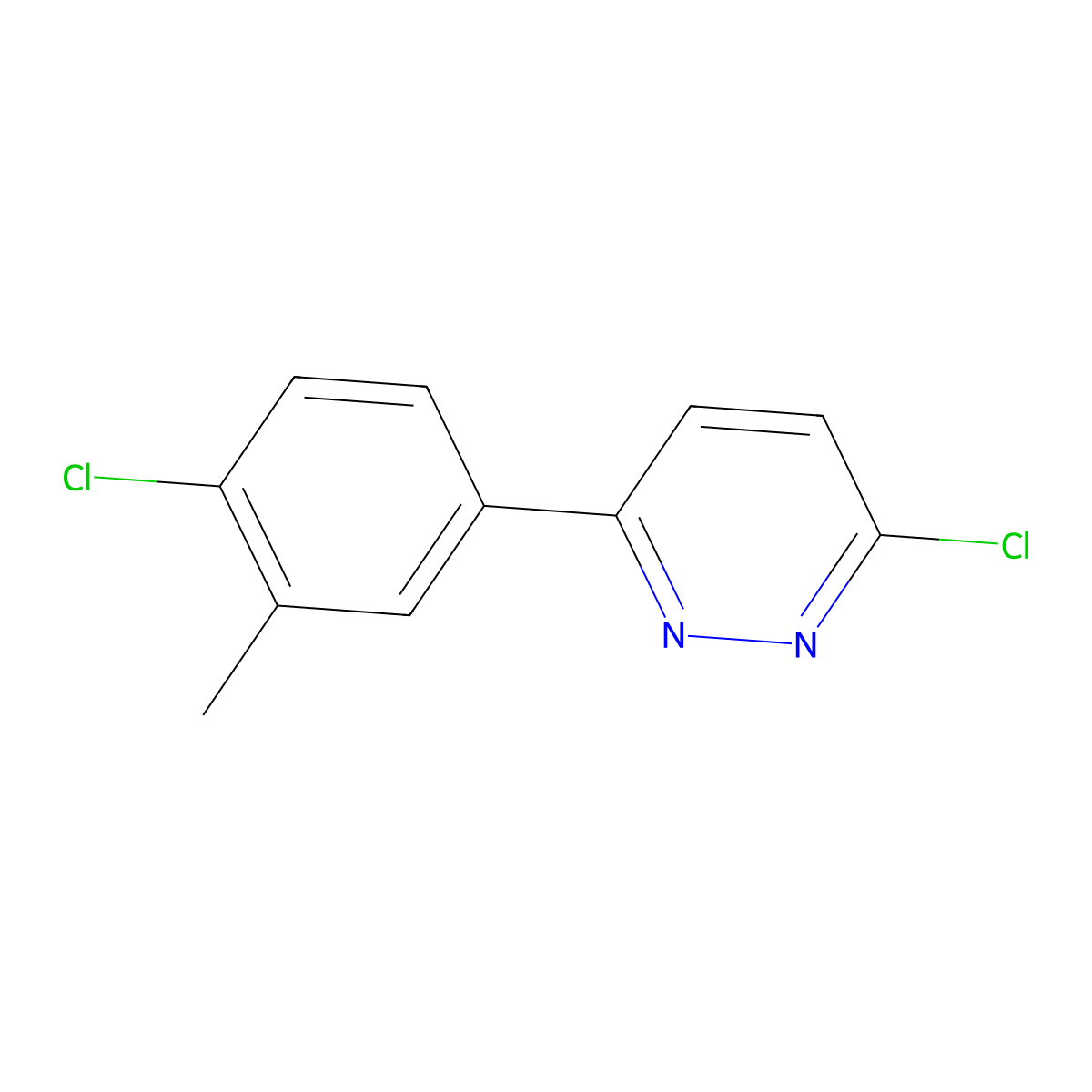 3-Chloro-6-(4-chloro-3-methylphenyl)pyridazine molecular structure, CAS 855784-90-6
