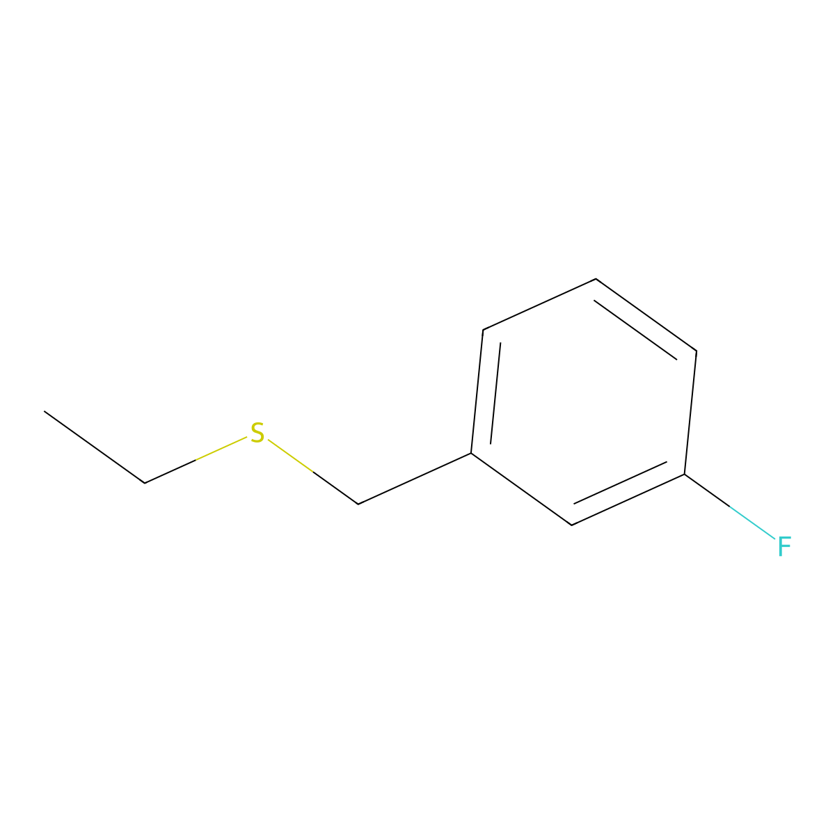 Ethyl 3-fluorobenzyl sulfide molecular structure, CAS 85582-53-2