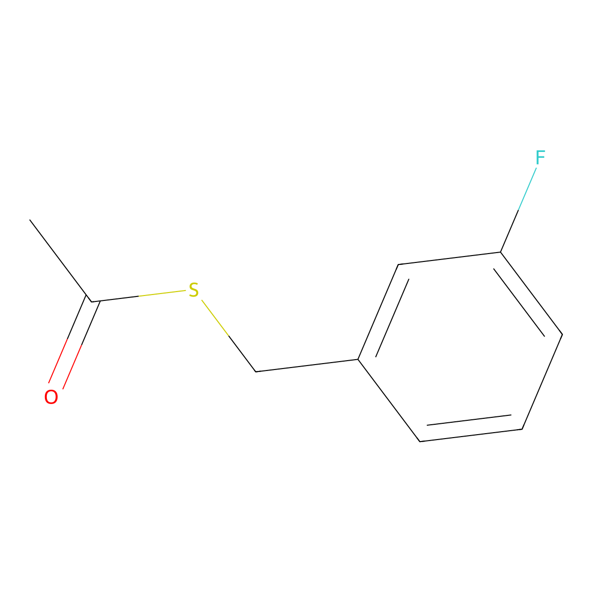 S-3-Fluorobenzyl ethanethioate molecular structure, CAS 85582-63-4