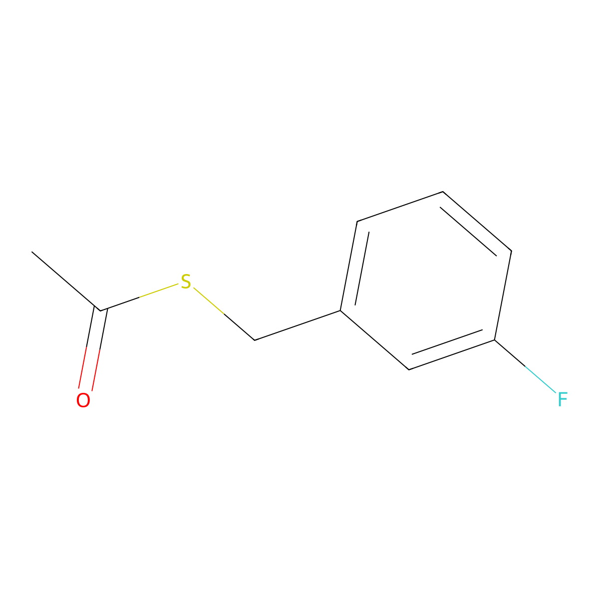 S-3-Fluorobenzyl ethanethioate molecular structure, CAS 85582-63-4