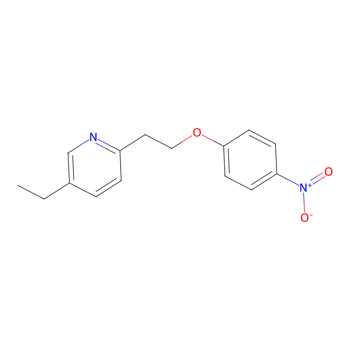 5-Ethyl-2-(2-(4-nitrophenoxy)ethyl)pyridine molecular structure, CAS 85583-54-6