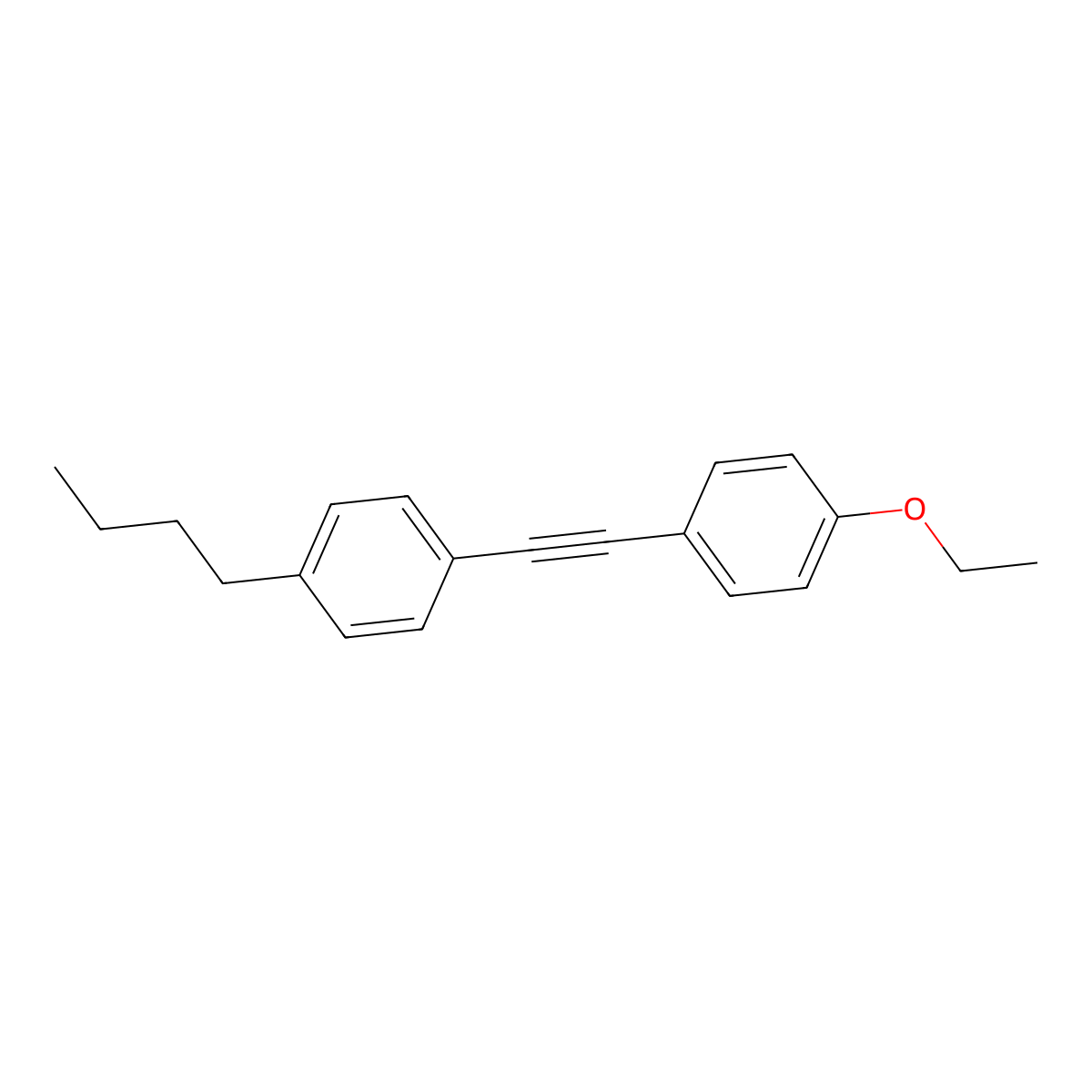 1-Butyl-4-((4-ethoxyphenyl)ethynyl)benzene molecular structure, CAS 85583-83-1
