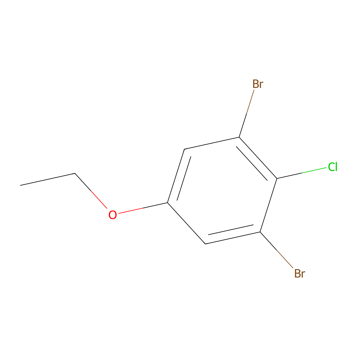 1,3-Dibromo-2-chloro-5-ethoxybenzene molecular structure, CAS 855835-96-0