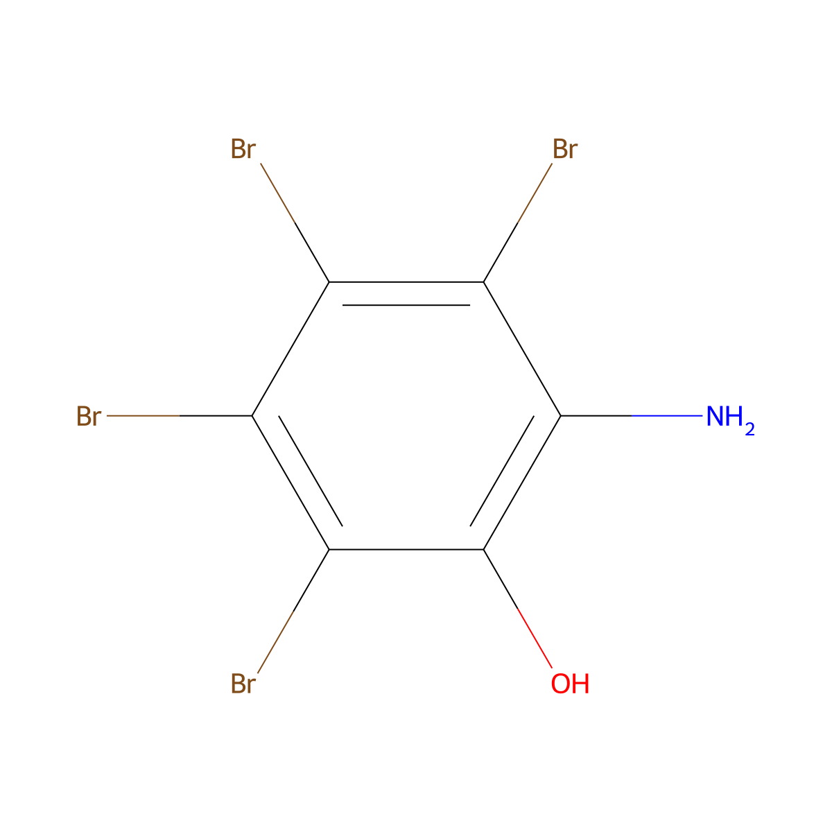 2-Amino-3,4,5,6-tetrabromophenol molecular structure, CAS 855836-38-3