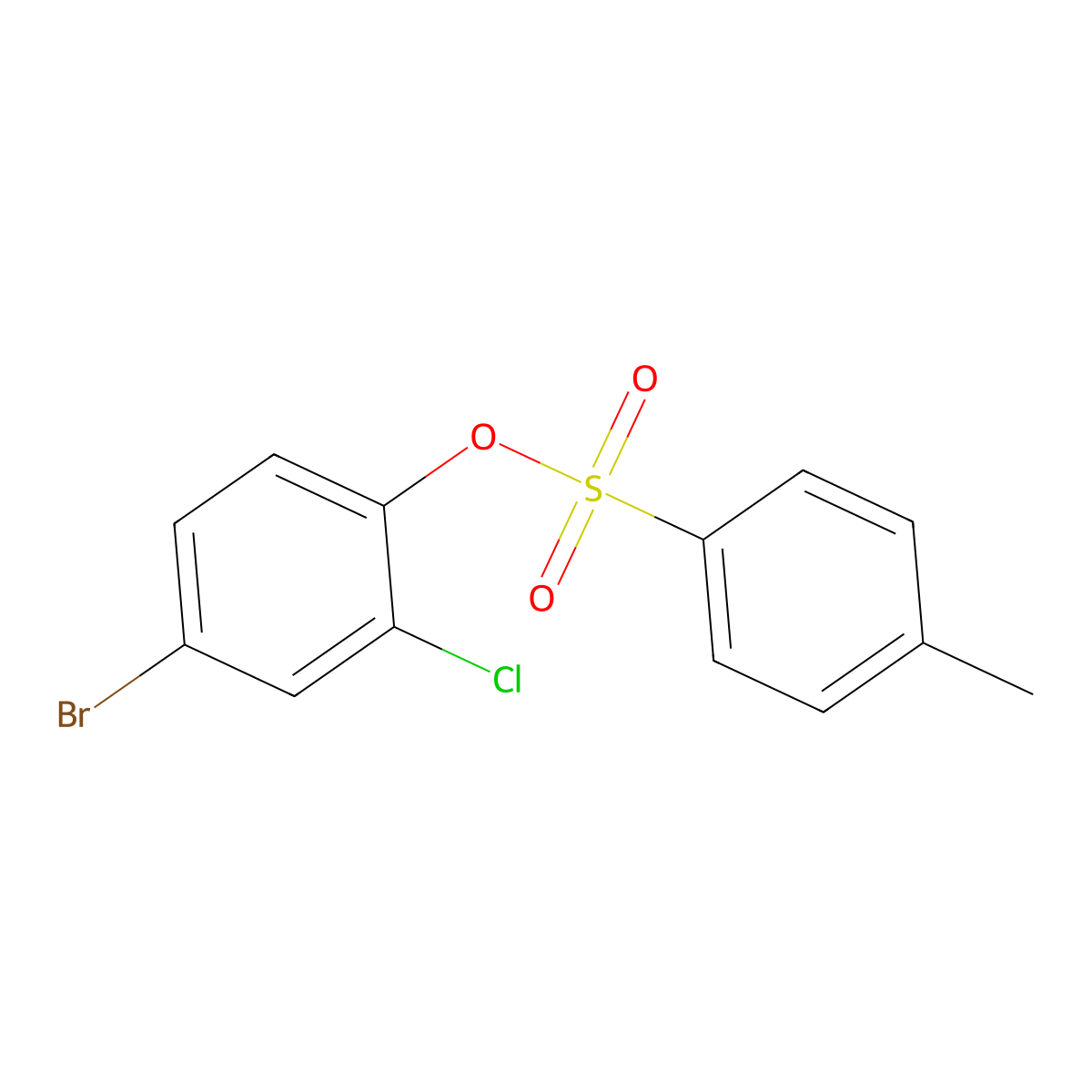 4-Bromo-2-chlorophenyl 4-methylbenzene-1-sulfonate molecular structure, CAS 855836-61-2
