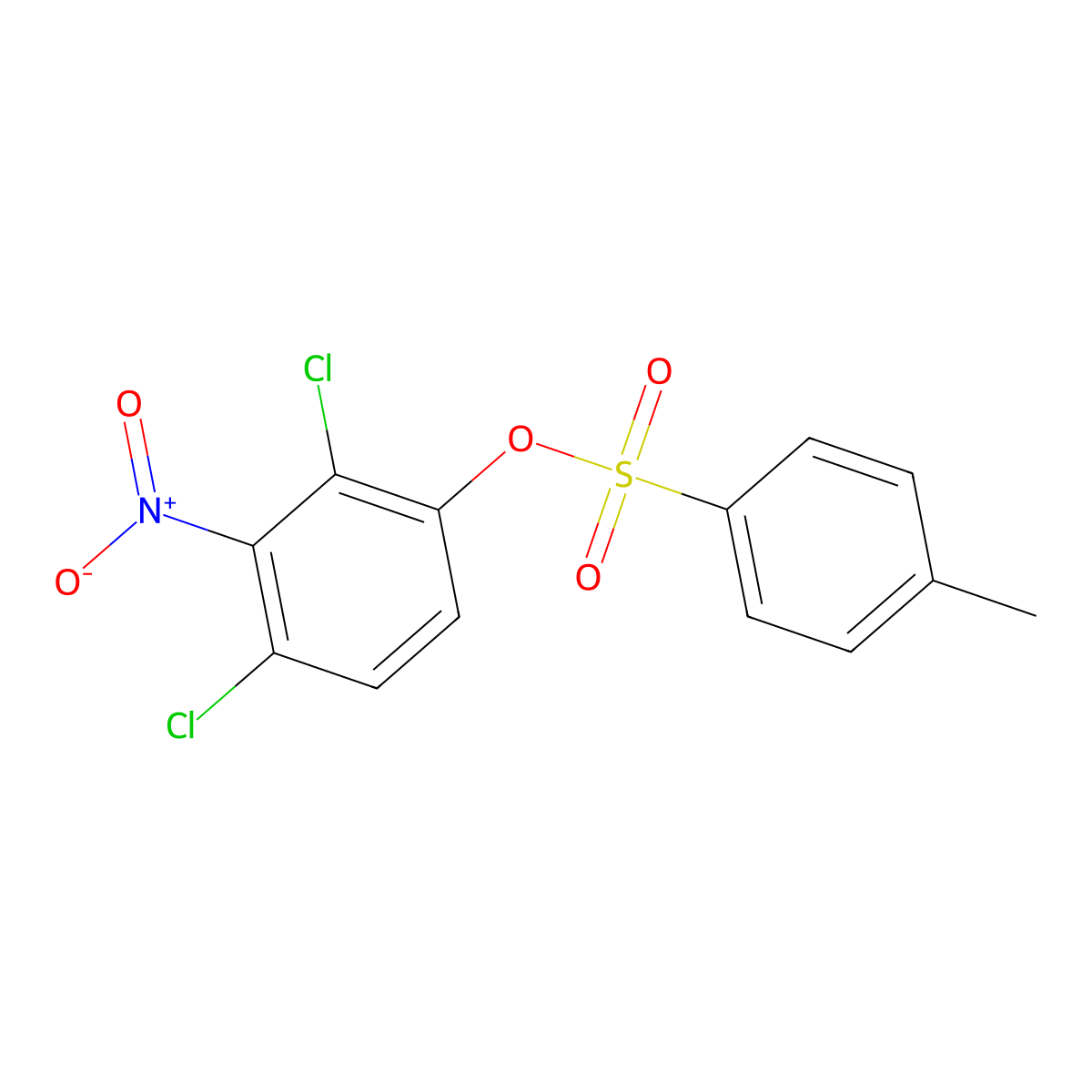 2,4-Dichloro-3-nitrophenyl 4-methylbenzene-1-sulfonate molecular structure, CAS 855839-35-9