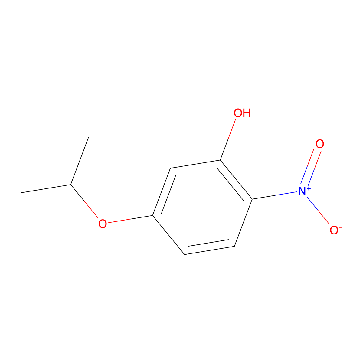5-Isopropoxy-2-nitrophenol molecular structure, CAS 855839-37-1