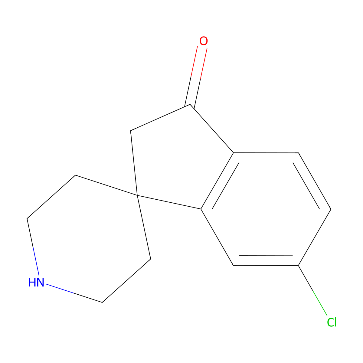 6-Chlorospiro[indene-1,4'-piperidin]-3(2h)-one molecular structure, CAS 855849-91-1