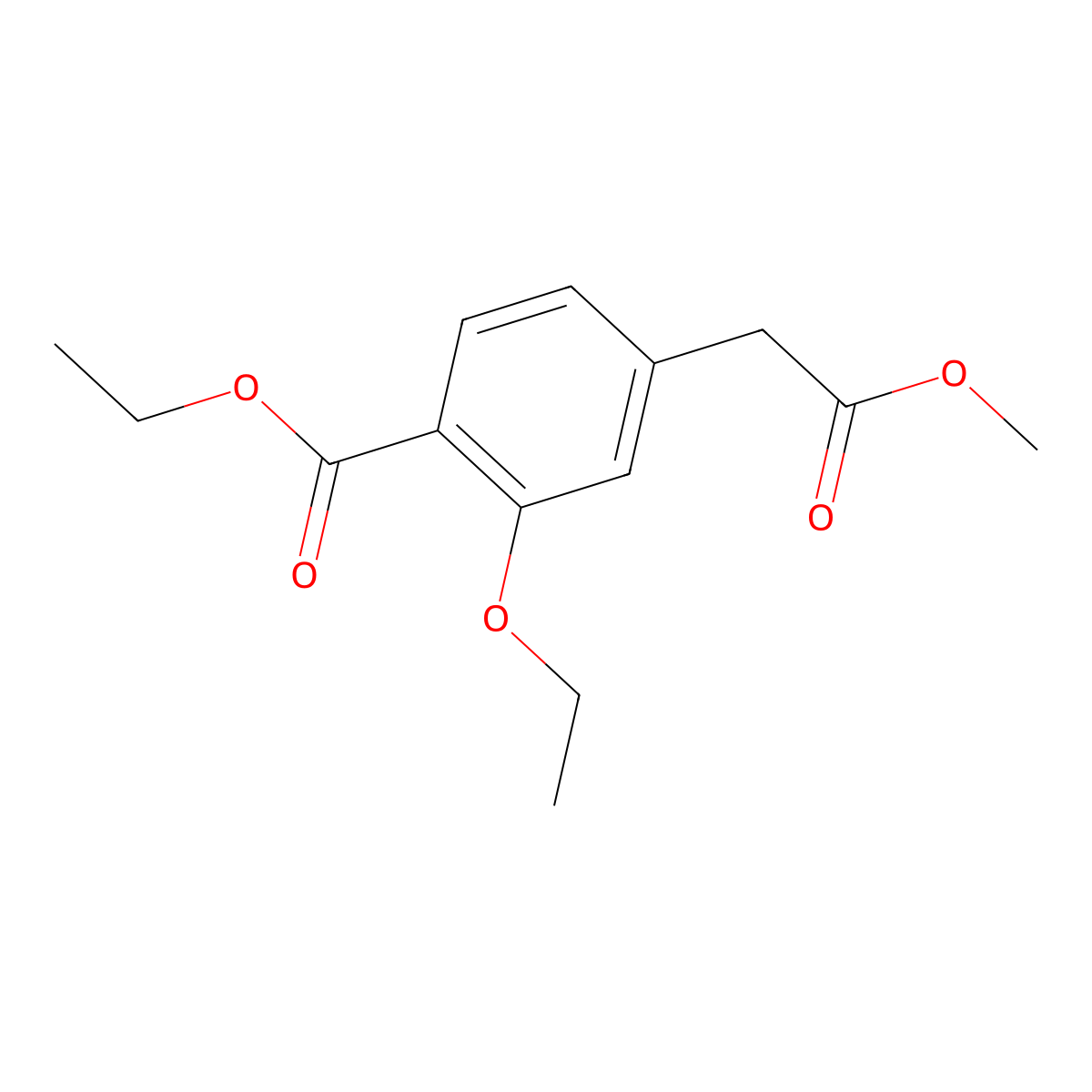 Ethyl 2-ethoxy-4-(2-methoxy-2-oxoethyl)benzoate molecular structure, CAS 855868-68-7
