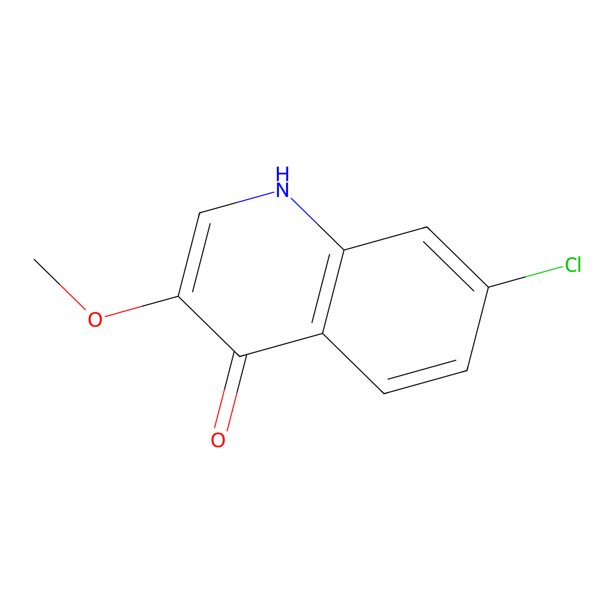 7-Chloro-3-methoxyquinolin-4-ol molecular structure, CAS 855871-35-1