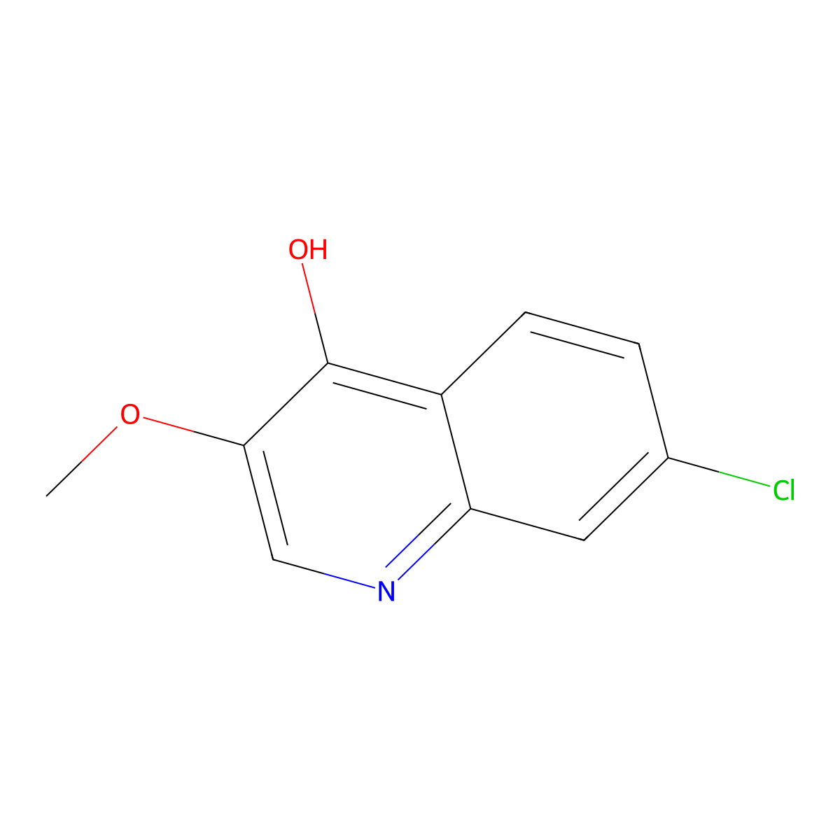7-Chloro-3-methoxyquinolin-4-ol molecular structure, CAS 855871-35-1