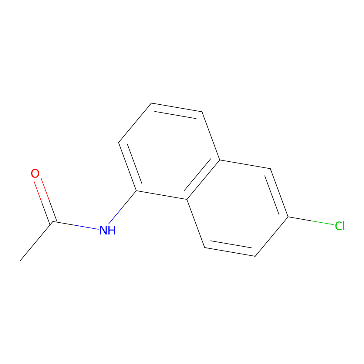 N-(6-Chloro-naphthalen-1-yl)-acetamide molecular structure, CAS 855883-83-9