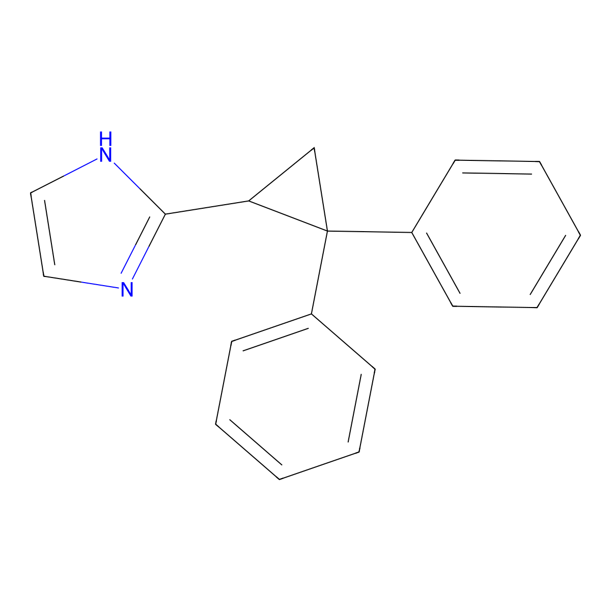 2-(2,2-diphenylcyclopropyl)-1H-imidazole molecular structure, CAS 85589-36-2