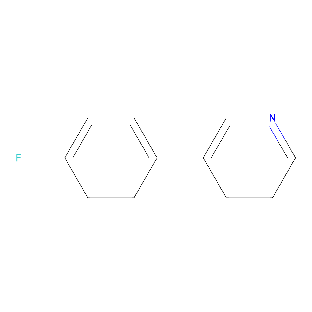 3-(4-Fluorophenyl)pyridine molecular structure, CAS 85589-65-7