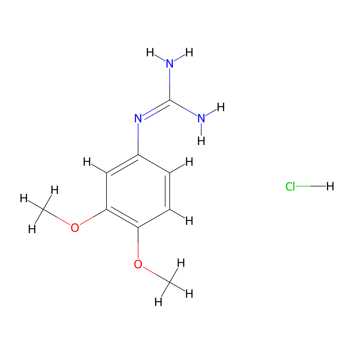 N-(3,4-dimethoxyphenyl)guanidine hydrochloride molecular structure, CAS 855890-38-9