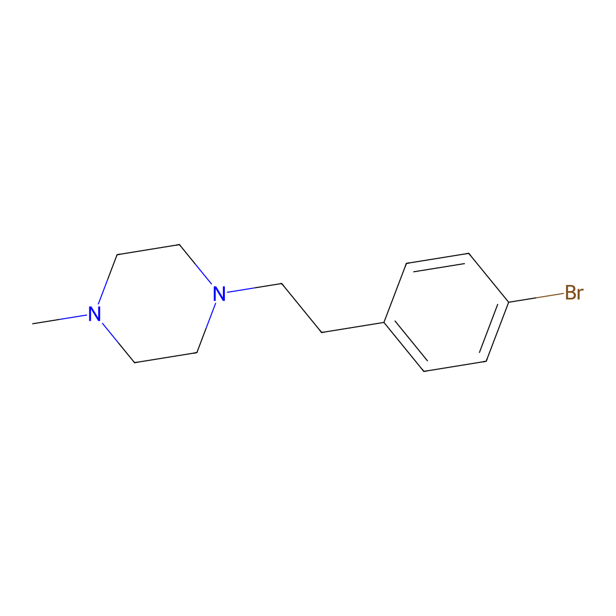 1-(4-Bromophenethyl)-4-methylpiperazine molecular structure, CAS 855894-11-0