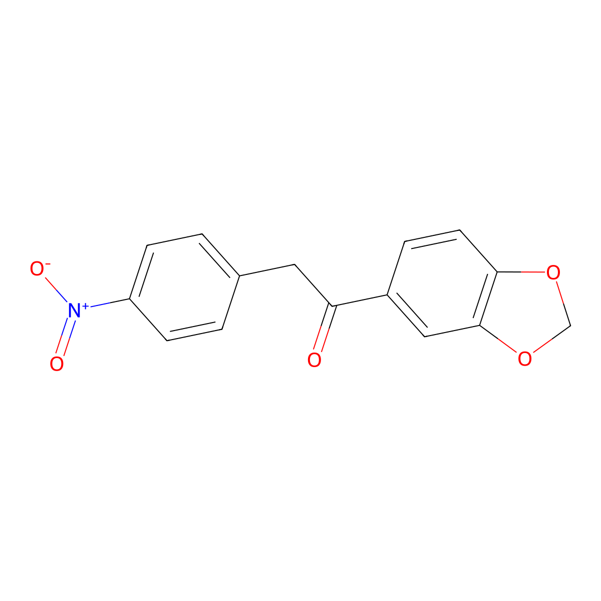 1-(2H-1,3-benzodioxol-5-yl)-2-(4-nitrophenyl)ethan-1-one molecular structure, CAS 85590-85-8