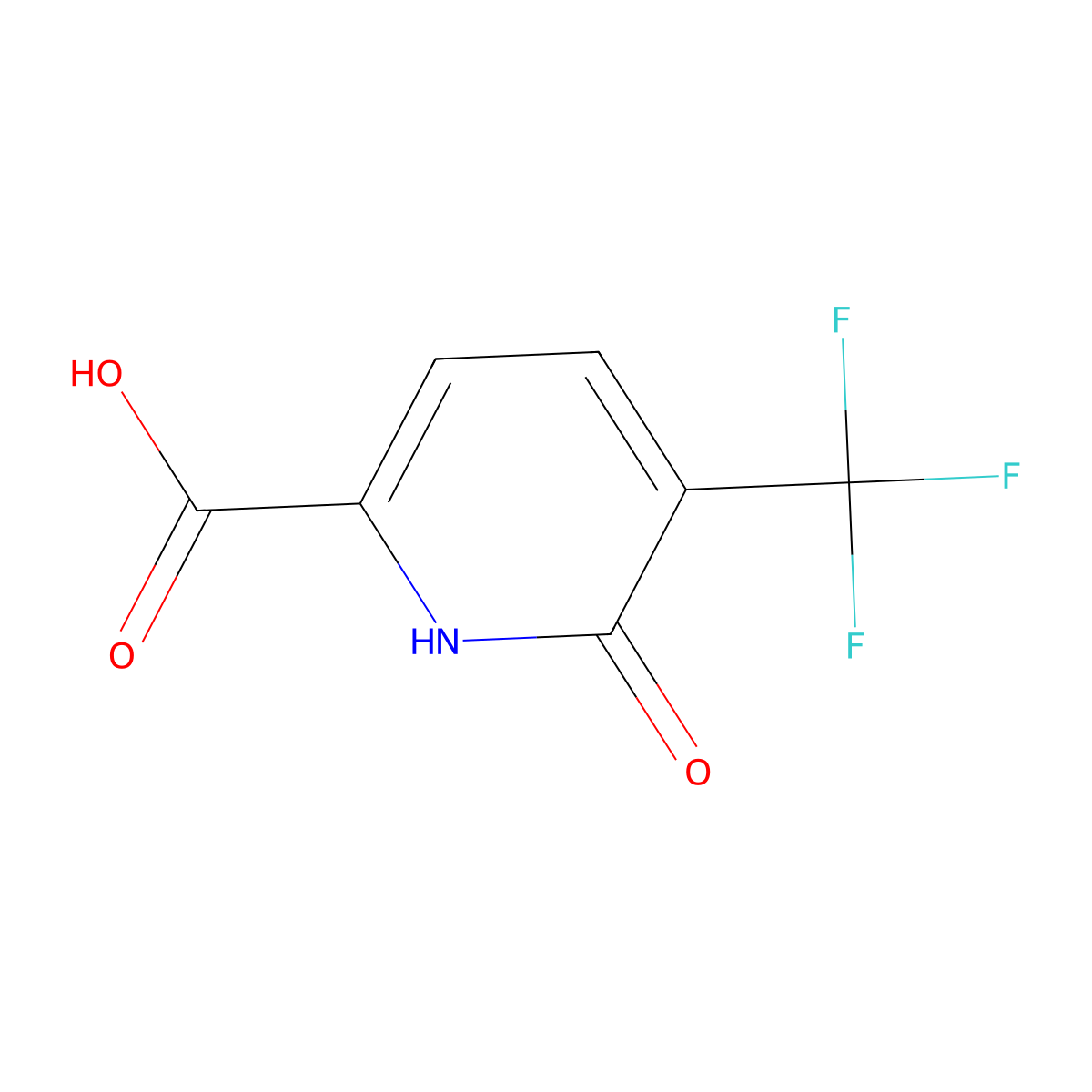 6-Oxo-5-(trifluoromethyl)-1,6-dihydropyridine-2-carboxylic acid molecular structure, CAS 855915-13-8
