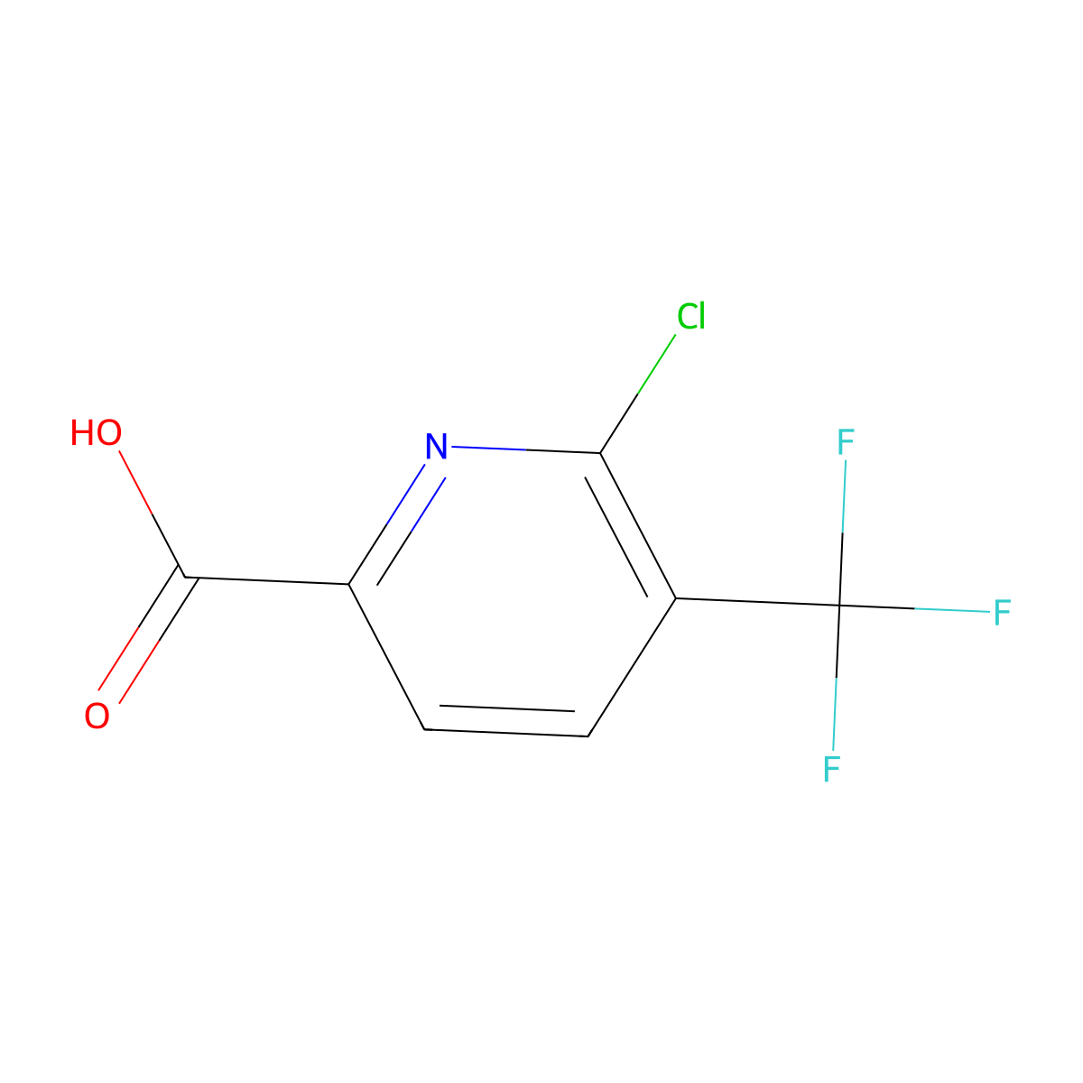 6-Chloro-5-(trifluoromethyl)picolinic acid molecular structure, CAS 855915-21-8