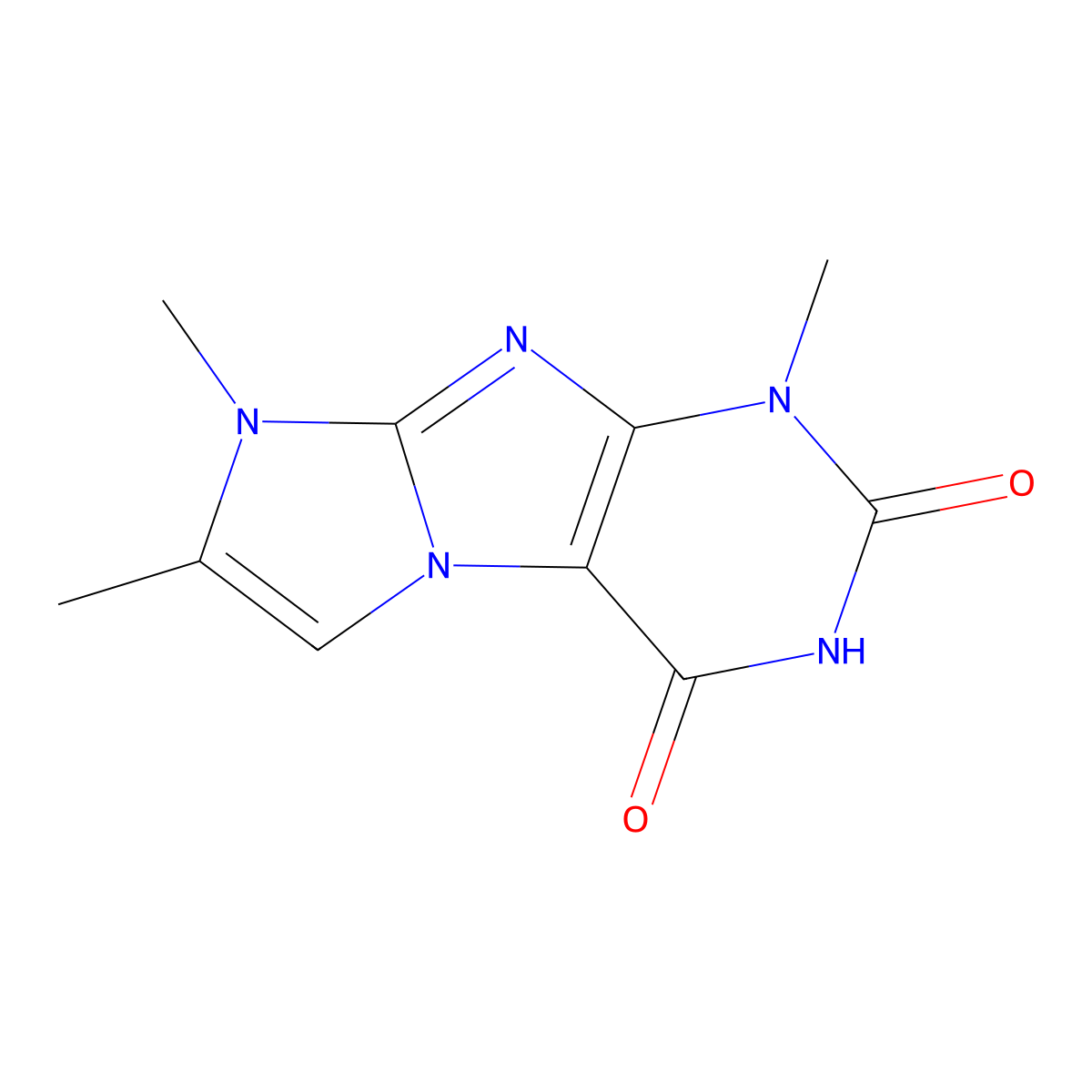 1,7,8-trimethyl-1H-imidazo[2,1-f]purine-2,4(3H,8H)-dione molecular structure, CAS 85592-13-8