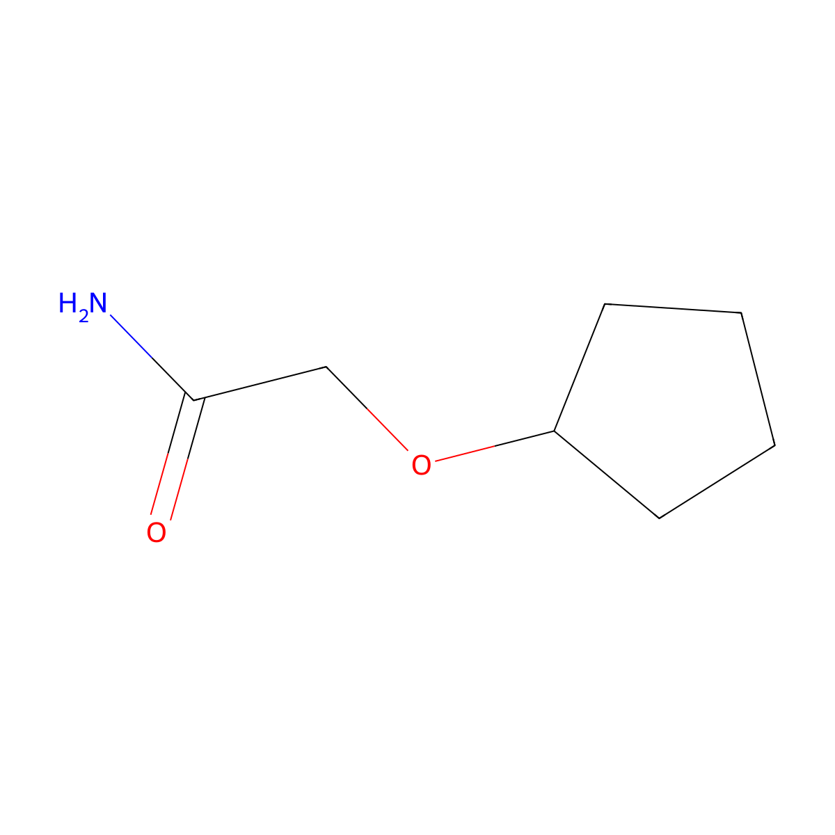 2-(Cyclopentyloxy)acetamide molecular structure, CAS 855929-18-9