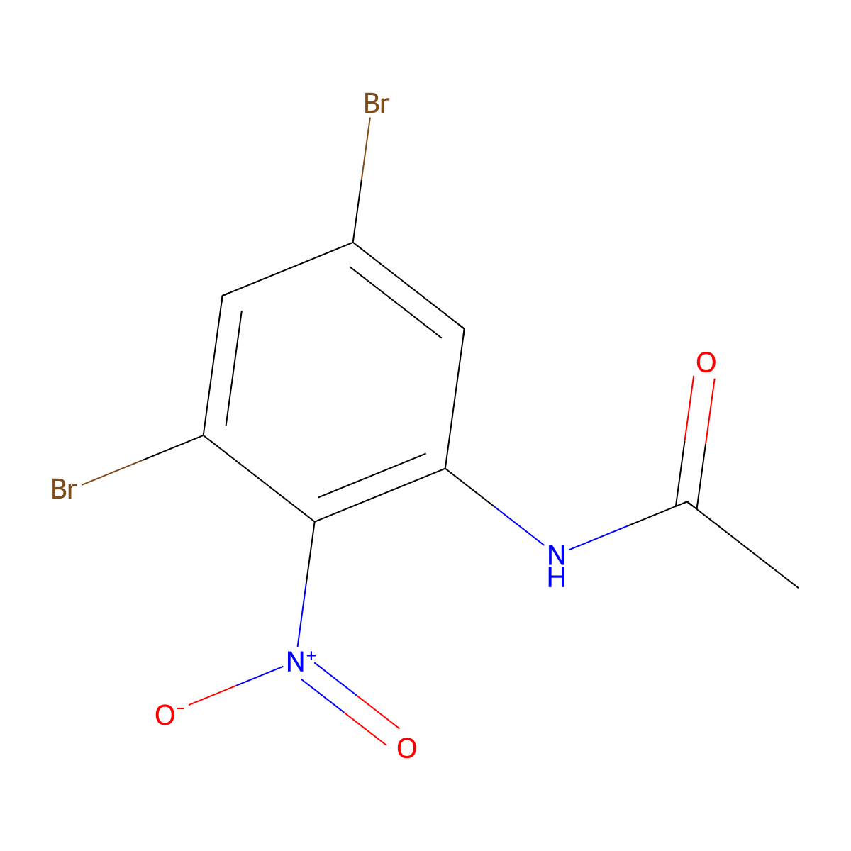 N-Acetyl 3,5-dibromo-2-nitroaniline molecular structure, CAS 855929-29-2