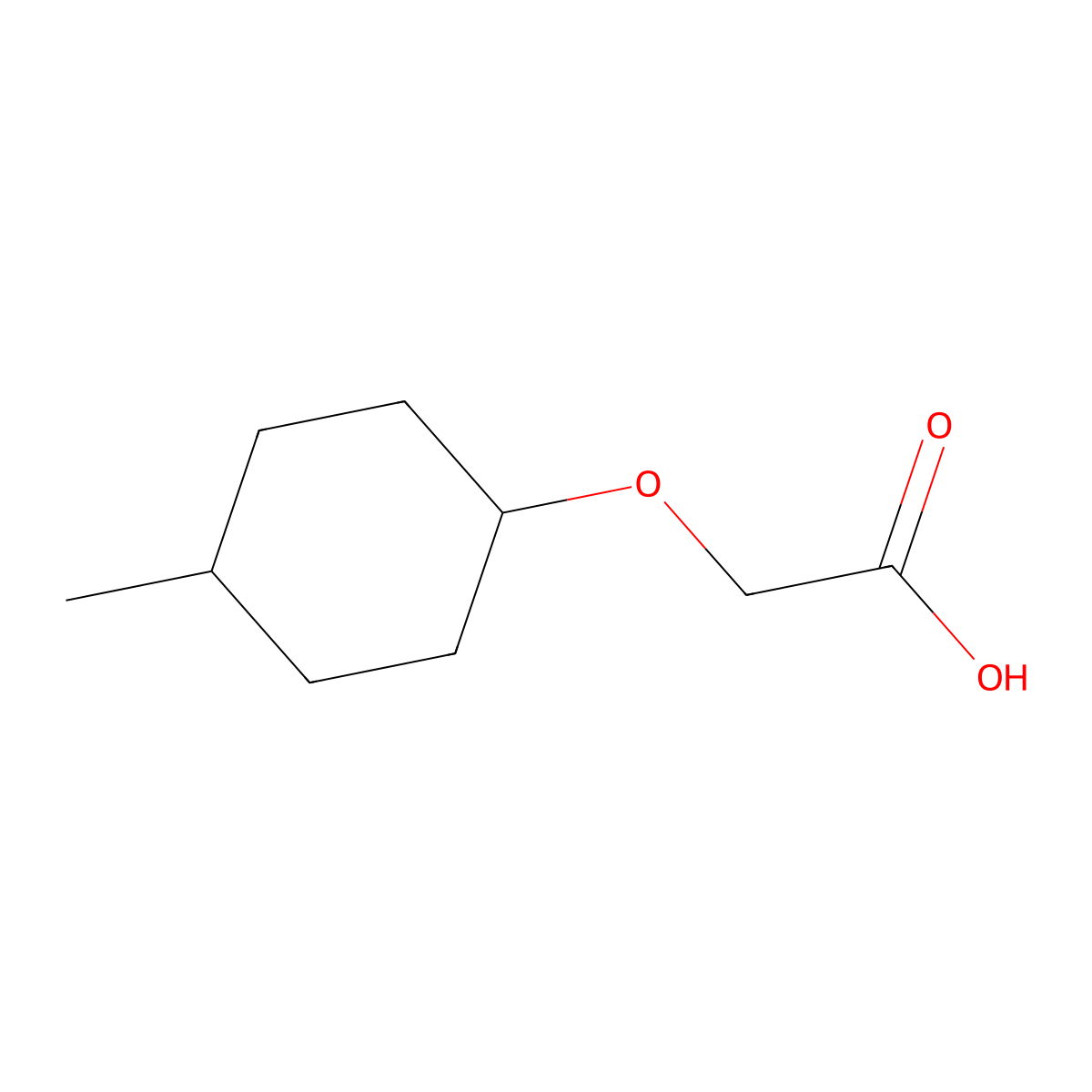 2-[(4-Methylcyclohexyl)oxy]acetic acid molecular structure, CAS 855933-50-5