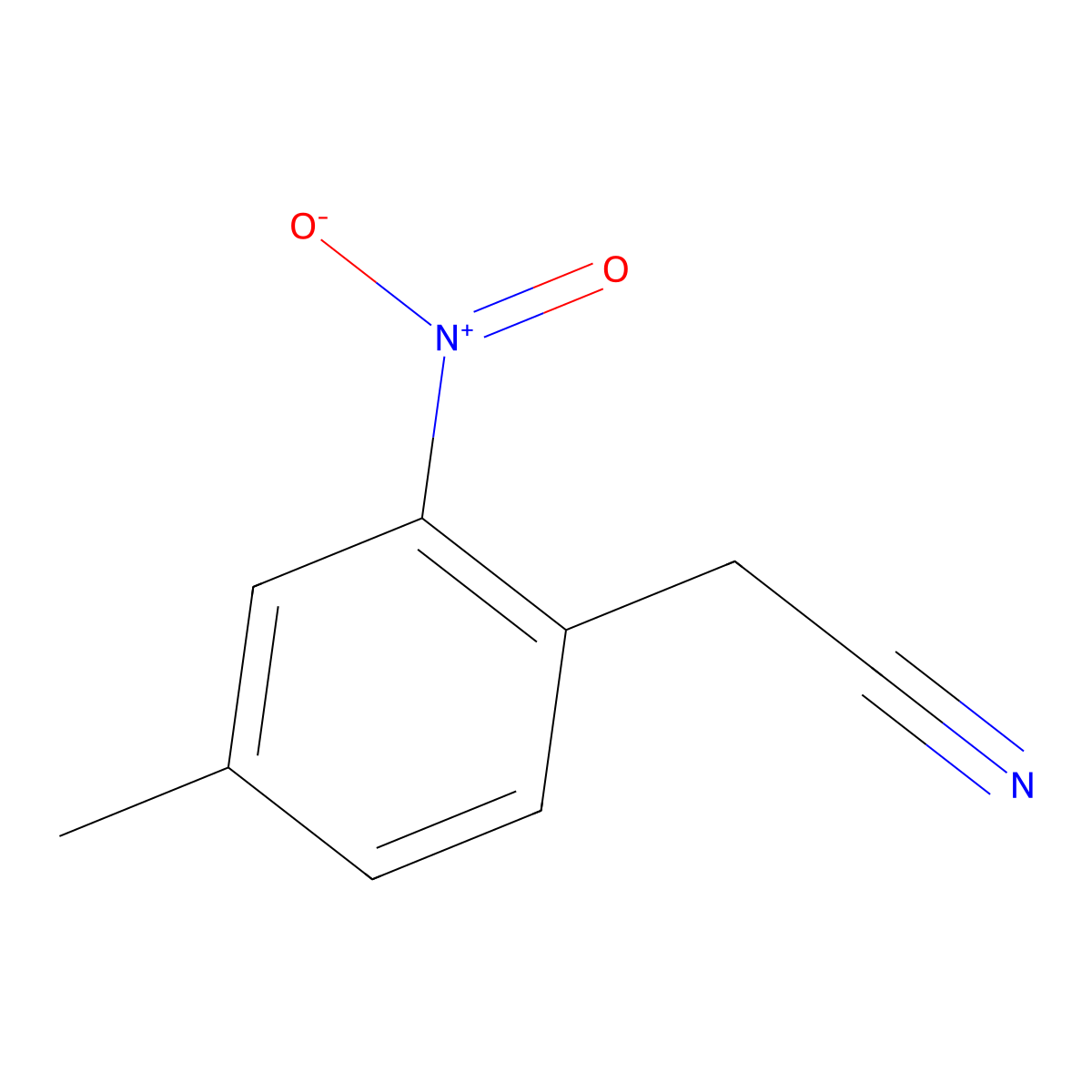(4-Methyl-2-nitrophenyl)acetonitrile molecular structure, CAS 855938-47-5
