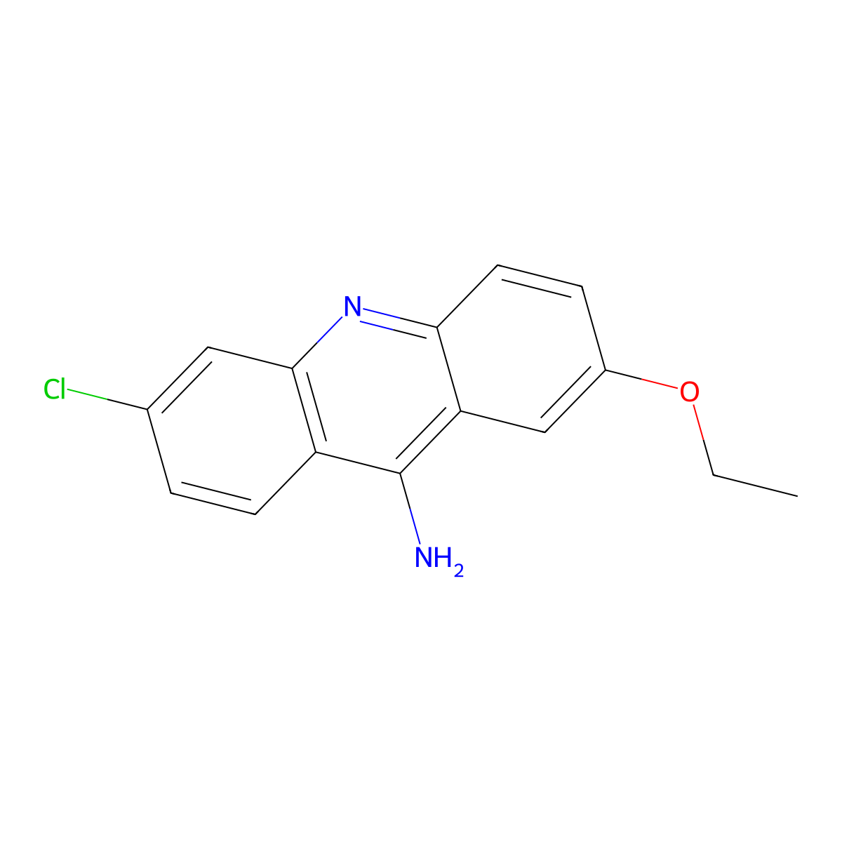 6-Chloro-2-ethoxyacridin-9-amine molecular structure, CAS 855939-48-9
