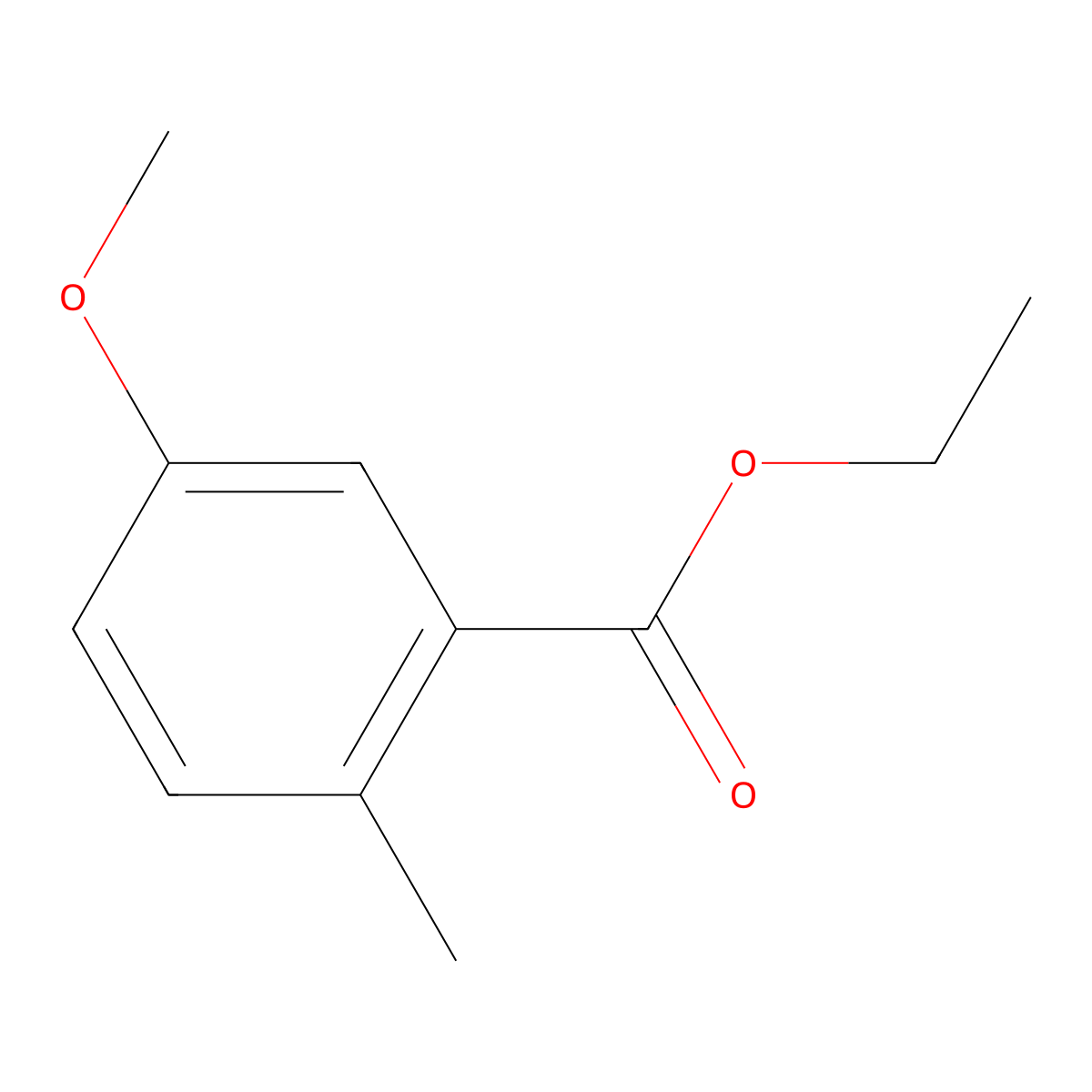 Ethyl 5-methoxy-2-methylbenzoate molecular structure, CAS 855949-35-8