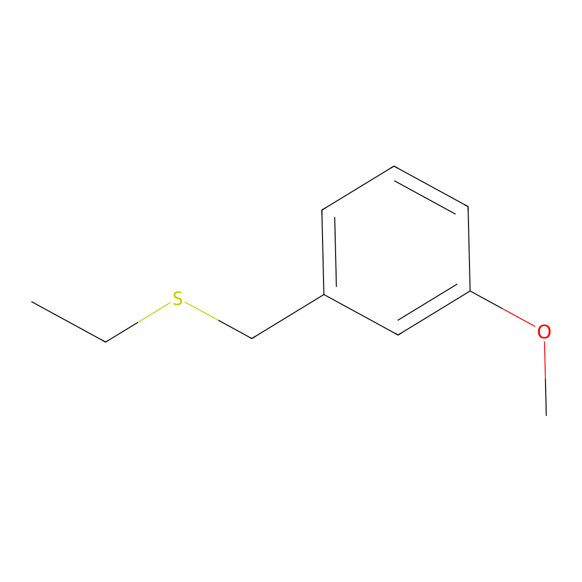 Ethyl 3-methoxybenzyl sulfide molecular structure, CAS 855951-34-7