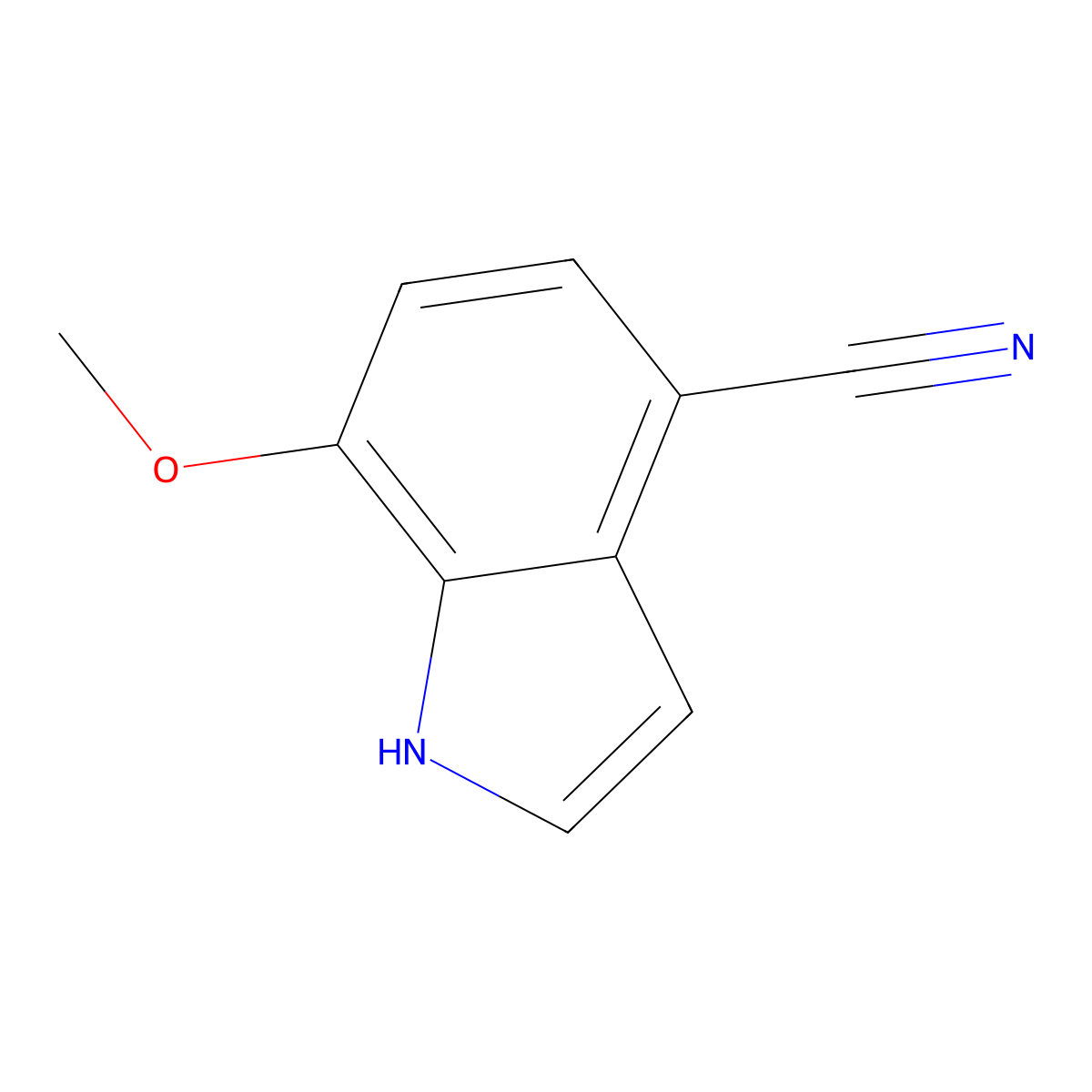 7-methoxy-1H-indole-4-carbonitrile molecular structure, CAS 85598-15-8